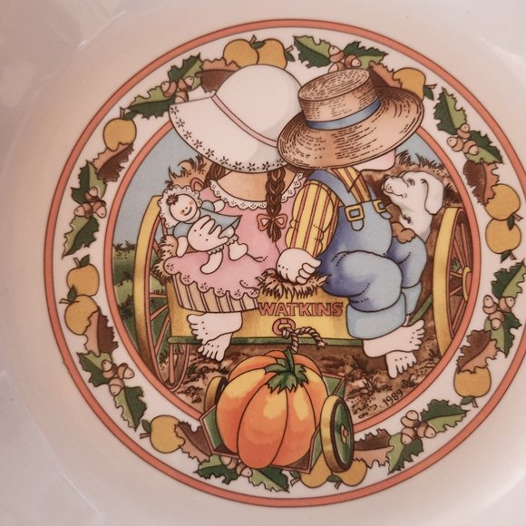 Vintage Watkins Pie Plate 1989 Pumpkin Ride - Picture 3 of 6